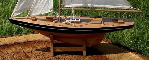 Yacht, Segelschiff, Schiffsmodell Segelyacht Holz 114 cm - maritime-deco