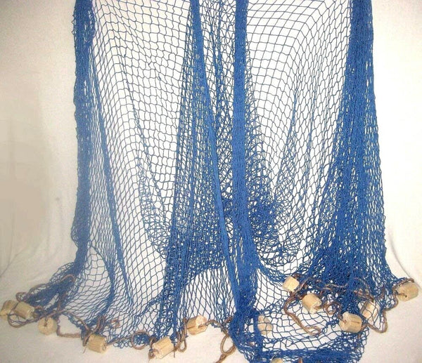 Red de pesca con flotadores - 2,5X 2,5 m - color azul - red decorativa 