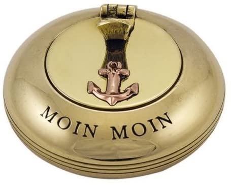 maritimer Taschen- Aschenbecher - Messing- Ankermotiv 6 cm - maritime-deco