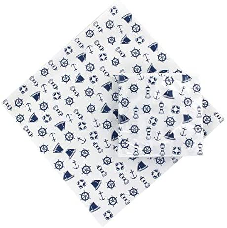 Serviettenring- glasiert- maritim- Seestern + 20 Servietten-Anker,Steuerrad,Leuchtturm,Rettungsring,Schiff - maritime-deco