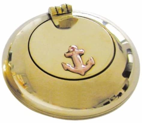 5 Stück- maritimer Taschen- Aschenbecher - Messing und Ankermotiv 6 cm - maritime-deco