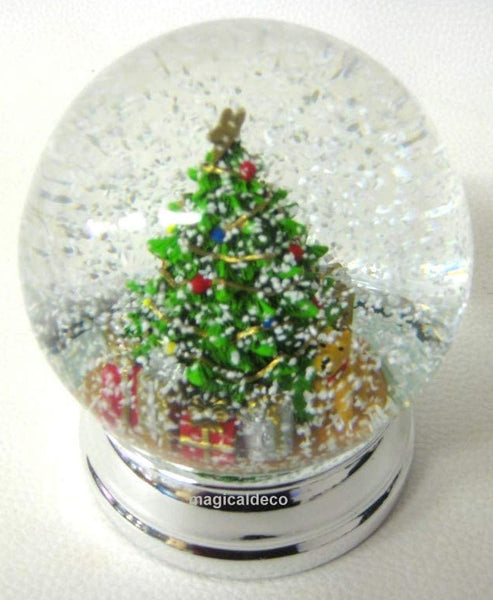 XL- Schneekugel- Tanne grün- Geschenke- versilbert- 750 g - maritime-deco