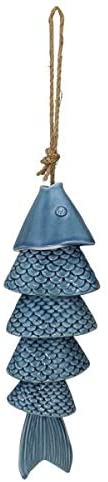 Tolles Windspiel- Hängedeko- Fisch- glasiert- maritim- Figur 29 cm - maritime-deco