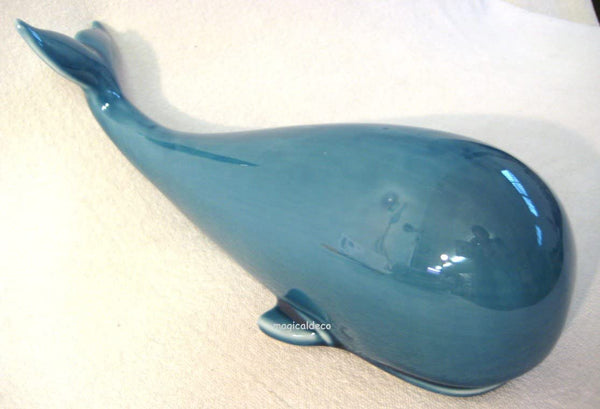 Großer Wal- glasiert- Maritime Deko- Figur 29 cm - maritime-deco