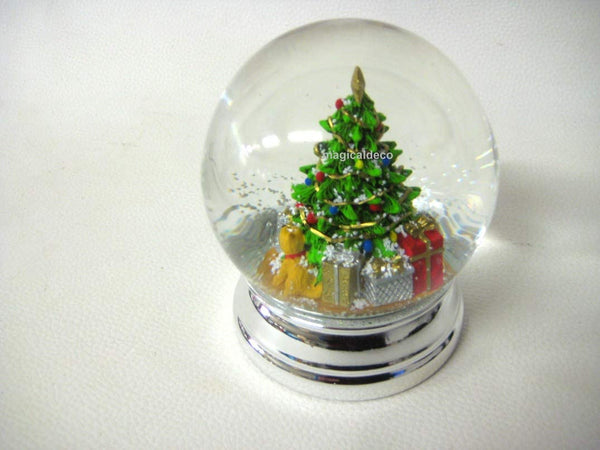 XL- Schneekugel- Tanne grün- Geschenke- versilbert- 750 g - maritime-deco