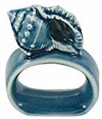 Serviettenring- glasiert- maritim- Muschel + 20 Servietten-Anker,Steuerrad,Leuchtturm,Rettungsring,Schiff - maritime-deco