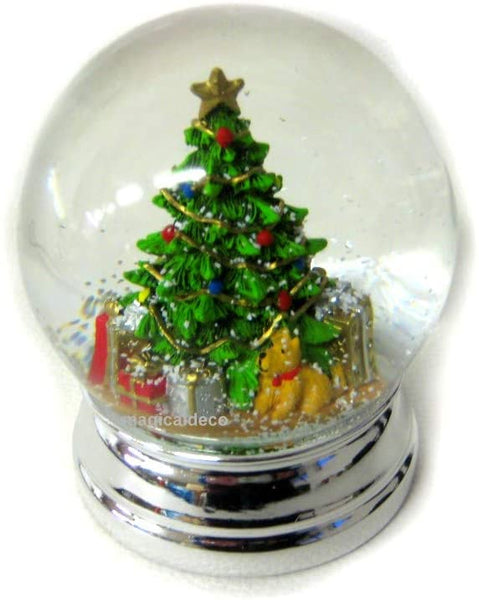 XL- Schneekugel- Tanne grün- Geschenke- versilbert- 750 g - maritime-deco