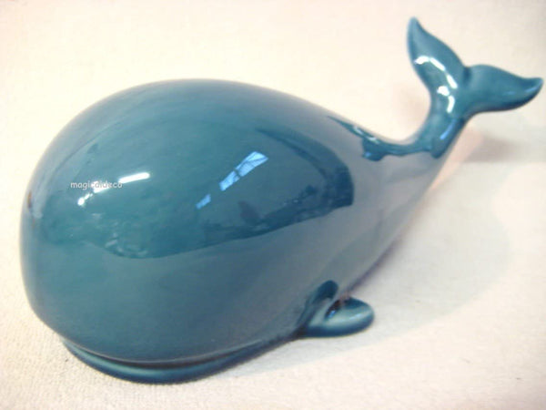 Großer Wal- glasiert- Maritime Deko- Figur 29 cm - maritime-deco