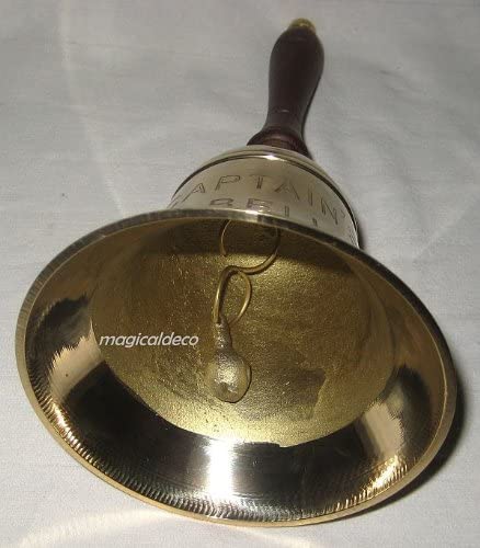Geschenkeset- Große Handglocke, Tresenglocke und Aschenbecher in Krabbenform- Messing - maritime-deco