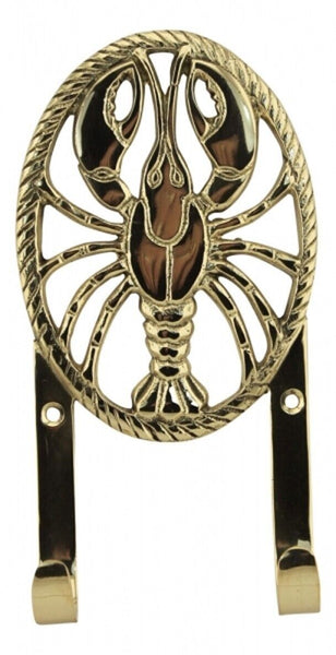 2 Stück- doppelter Wandhaken- Schlüsselhaken aus Messing- Hummer