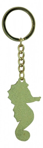 2X llavero/anillo - marítimo - caballito de mar esmaltado en zinc 