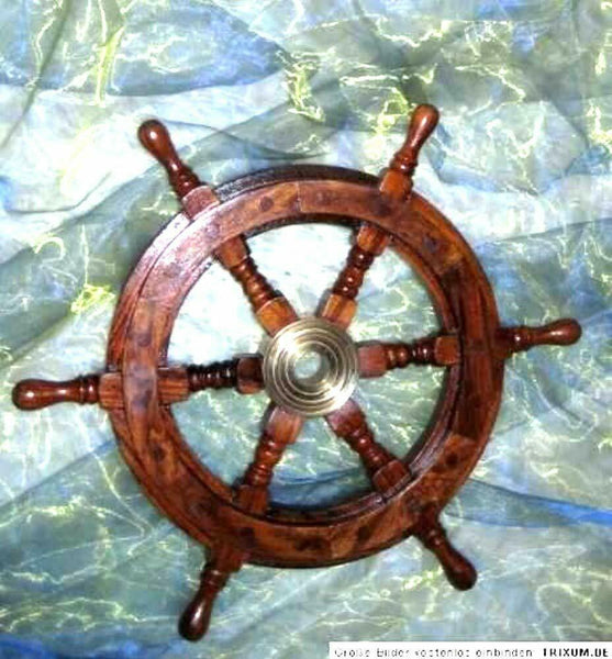 Volante XL de madera y buje de latón macizo - 75 cm - primera calidad 