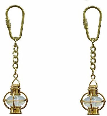 2 piezas - lámpara de llavero, lámpara de barco - latón 