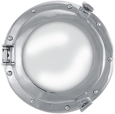 Espejo de ojo de buey marítimo - aluminio niquelado 