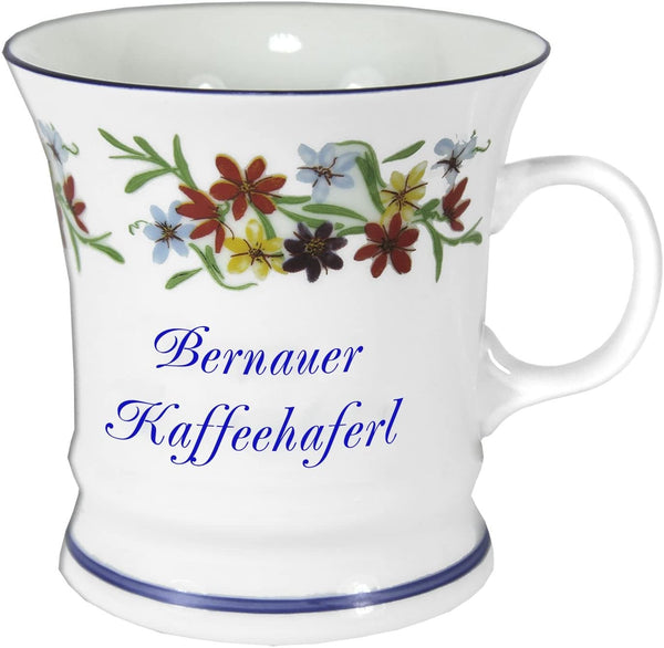 Juego de 2 tazas, tazones, cafeteras, tazones de porcelana - Zarcillo de flores con motivo BERNAU 