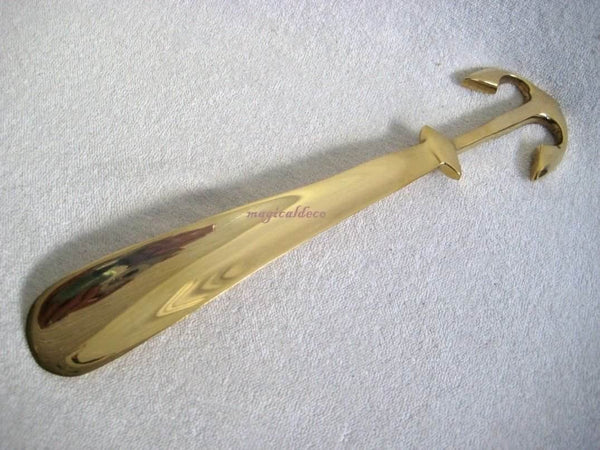 Maritimer Schuhanzieher aus Messing