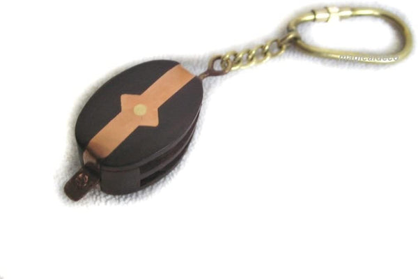 2X llavero/anillo - marítimo - madera, latón, cuerda, cobre 