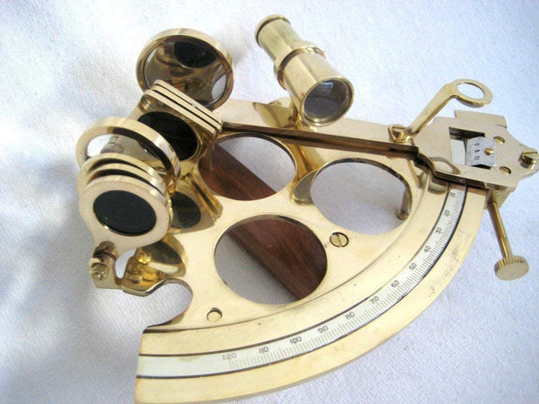 Großer Sextant mit Microeinstellung aus Messing - Replika- 21 cm