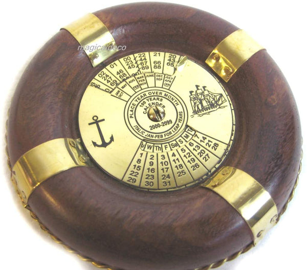 Calendario perpetuo-Cada año Calendario-Calendario perpetuo-Latón sobre madera 