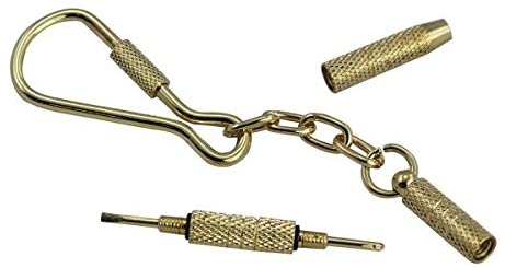 2X destornillador de llavero - cruzado, ranurado - latón 