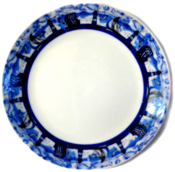 Porzellan Teller- Maritime Motive- 19 cm