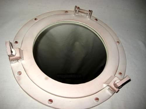 Espejo de ojo de buey marítimo - aspecto aluminio marfil 