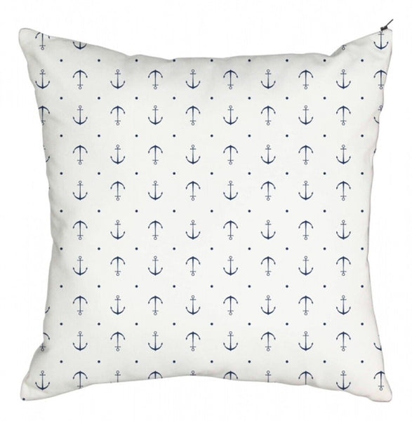 1X- maritimer Kissenbezug aus Baumwolle 80x 80 cm