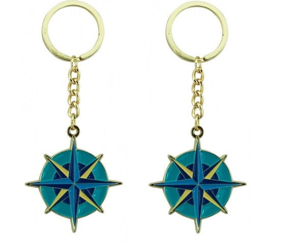 2X maritimer- Schlüsselanhänger/Ring - Zink emailliert