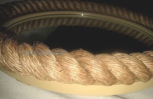 Espejo marítimo grande - original - calidad pesada - 6000 g - cordaje 