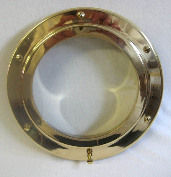 Ventana de ojo de buey - ventana - ventana de barco - latón - cerrada - maciza 3500 g - para instalación en puerta/pared 