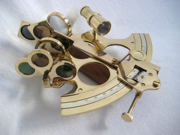 Großer Sextant mit Microeinstellung aus Messing - Replika- 21 cm