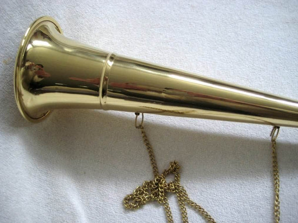 Nebelhorn Fußballtröte Signalhorn- Messing- Mundstück versilbert