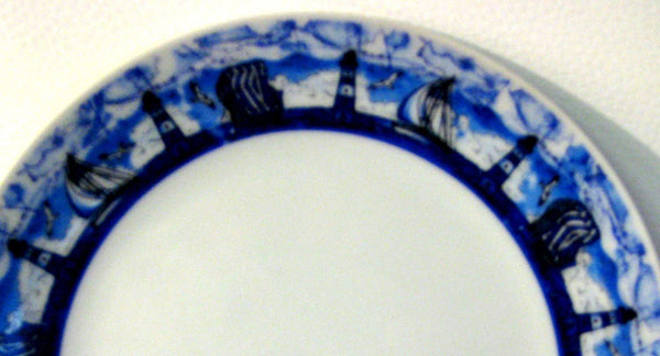 Porzellan Teller- Maritime Motive- 19 cm