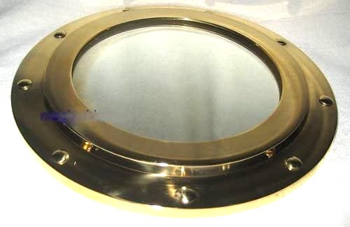 Elegante espejo de ojo de buey - latón - cerrado 30 cm 