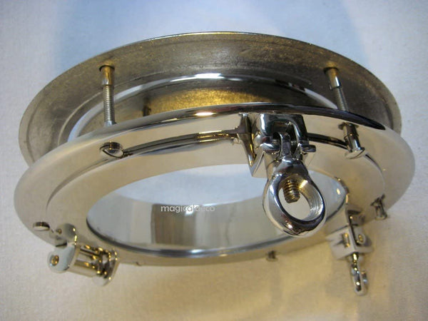 Ventana de ojo de buey - ojo de buey simple - ventana de barco - latón, niquelado - 30 cm 