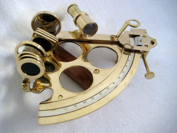Großer Sextant mit Microeinstellung aus Messing - Replika- 21 cm