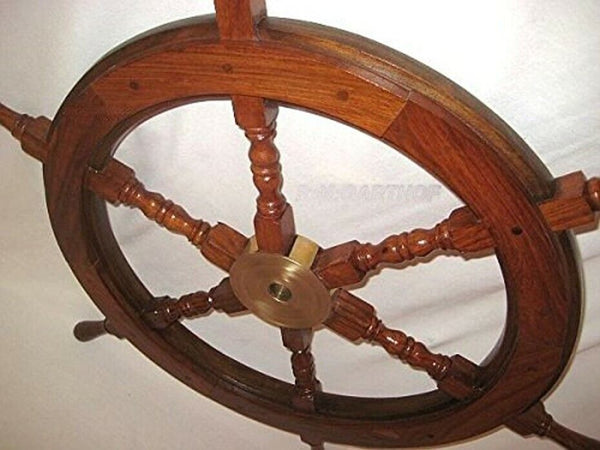 Schiffsglocke, Rettungsring 20 cm, Steuerrad 45 cm, Schiffsglocke 10 cm, Kompass - maritime-deco