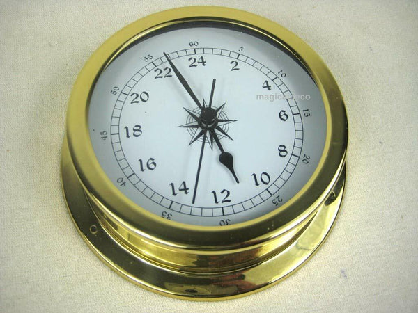 Reloj ligero de 2 por 12 horas con forma de ojo de buey de latón