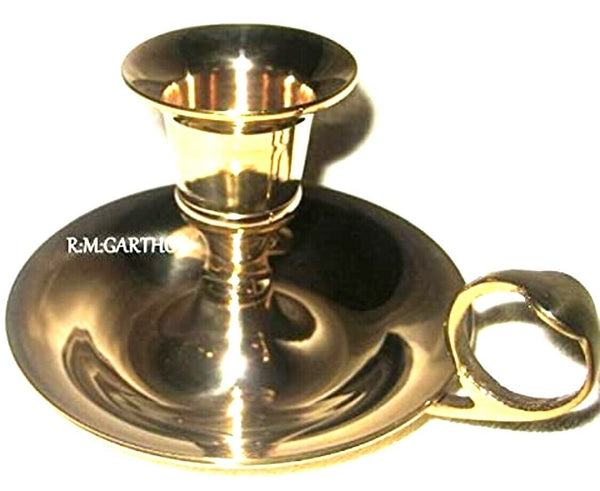 Candelabro inglés 3X con anillo de soporte - latón pulido