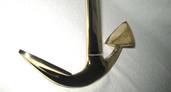 Massiver Stockanker- Briefbeschwerer- anker mit Schäkel aus messing- 490 g - maritime-deco