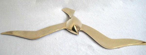 Große Möwe- Wanddeko mit Aufhängeringen- aus Messing - Maritime deko - maritime-deco