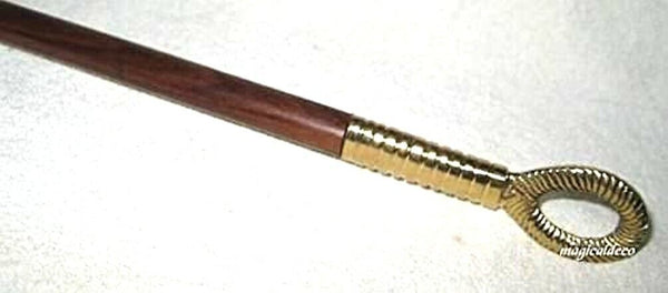 Kerzenlöscher, bewegliches Vorderteil aus Messing und Holz mit Aufhängung Kordel - maritime-deco