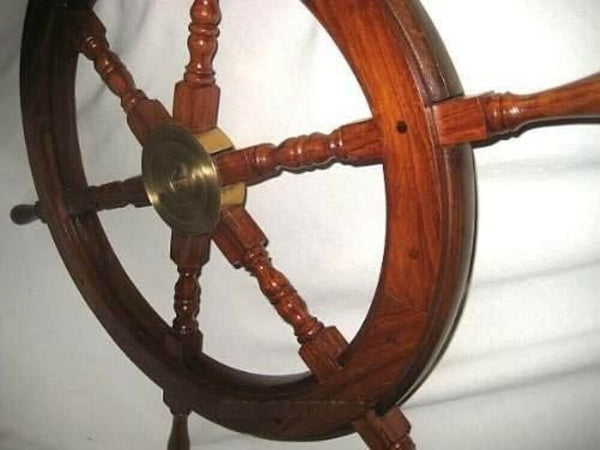 Spiegel-Bullauge-oeffnen-20-cm-Steuerrad 45 cm+Große Knotentafel-englisch - maritime-deco