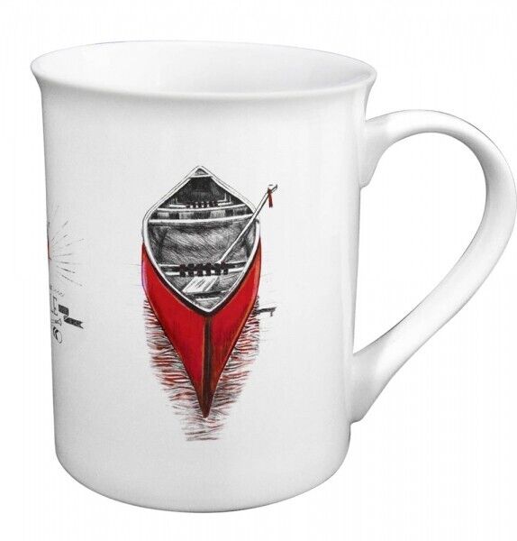 Tasse, Henkelbecher H. 10 cm, Porzellan in Geschenkebox- Motiv Boot - maritime-deco