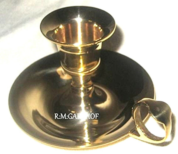 Candelabro inglés 3X con anillo de soporte - latón pulido