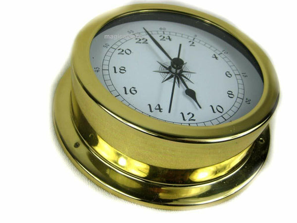 Reloj ligero de 2 por 12 horas con forma de ojo de buey de latón