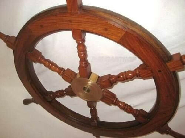 Spiegel-Bullauge-oeffnen-20-cm-Steuerrad 45 cm+Große Knotentafel-englisch - maritime-deco