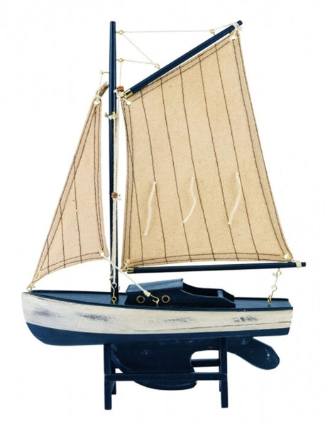 Yate, velero, modelo de barco, marinero, velero de madera 36 cm