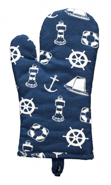 maritim- Ofen Grill-Handschuh - gute Wärmeisolierung- Motive beidseitig - maritime-deco