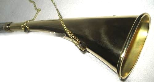 Sirena de niebla, bocina de fútbol, ​​bocina de señales, boquilla de latón plateado, 23 cm 